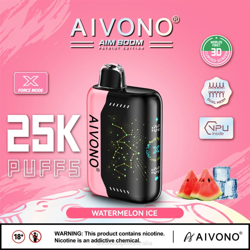 Aivono AIM BOOM 25000 Watermelon Ice - T86D6353 Aivono Puffs