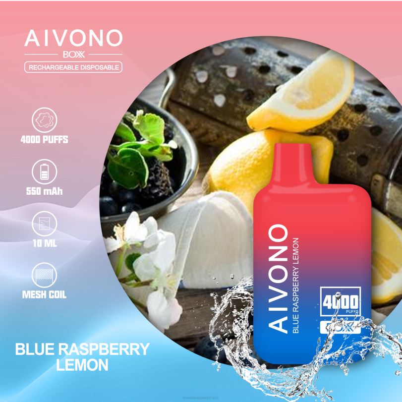 Aivono AIM BOXX 4000 Blue Raspberry Lemon - T86D6217 Aivono Puffs
