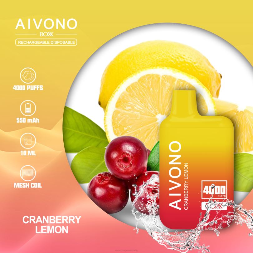 Aivono AIM BOXX 4000 Cranberry Lemon - T86D6218 Aivono Vape Review