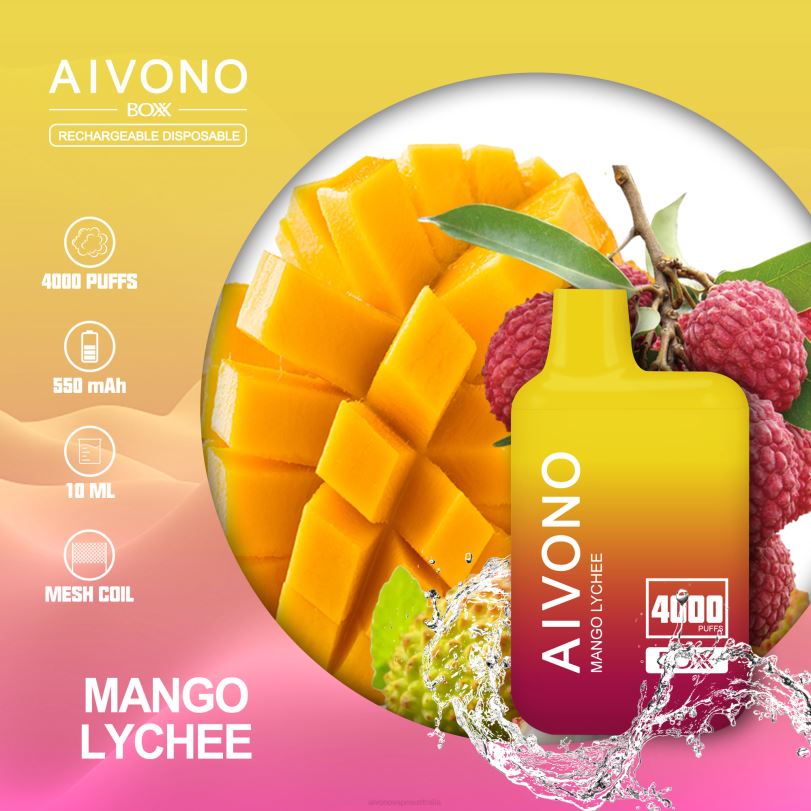 Aivono AIM BOXX 4000 Mango Lychee - T86D6216 Aivono Vape Australia