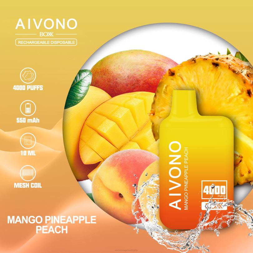 Aivono AIM BOXX 4000 Mango Pineapple Peach - T86D6219 Aivono Vape Price