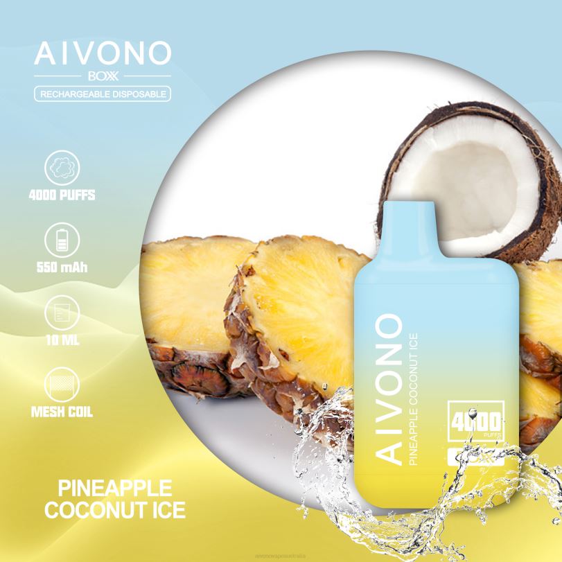 Aivono AIM BOXX 4000 Pineapple Coconut Ice - T86D6222 Aivono Vape Review