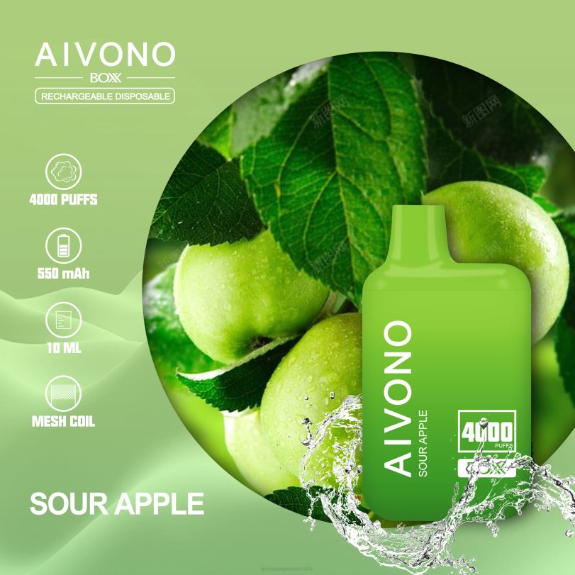 Aivono AIM BOXX 4000 Sour Apple - T86D6220 Aivono Vape Australia