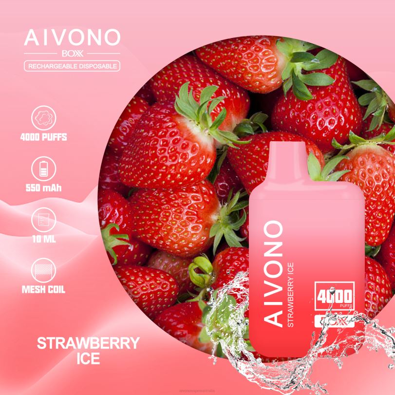 Aivono AIM BOXX 4000 Strawberry Ice - T86D6226 Aivono Vape Review