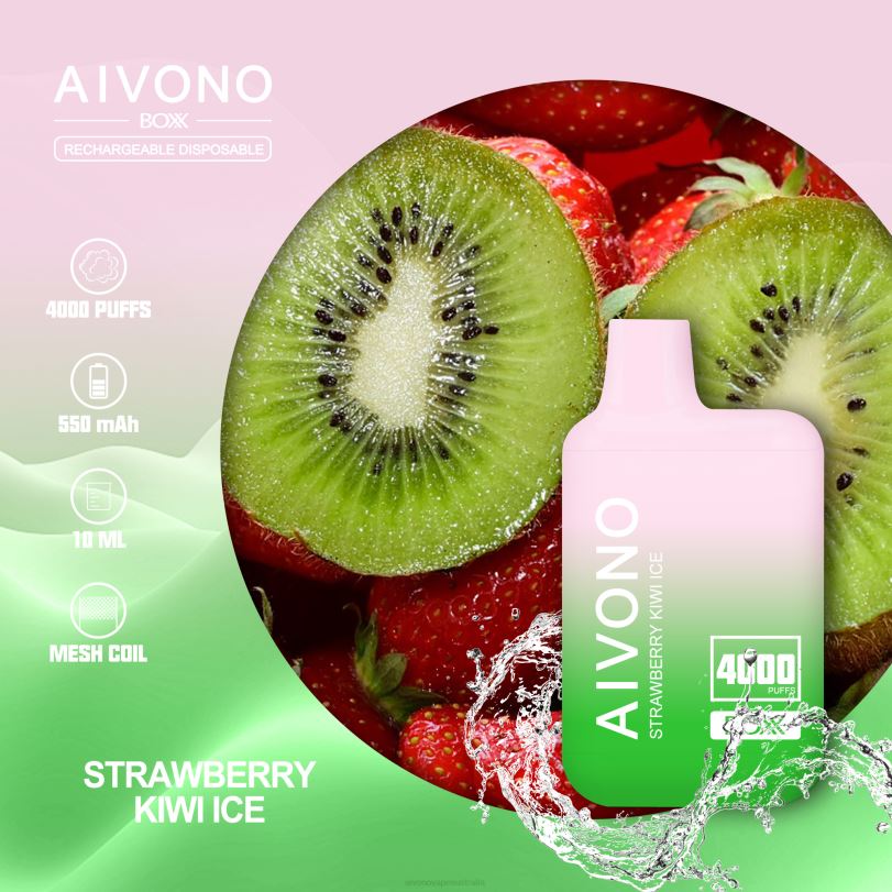 Aivono AIM BOXX 4000 Strawberry Kiwi Ice - T86D6229 Aivono Puffs
