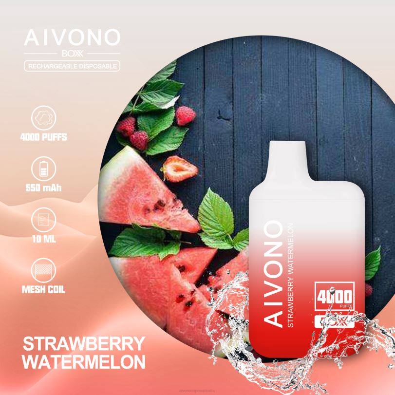 Aivono AIM BOXX 4000 Strawberry Watermelon - T86D6214 Aivono Vape Review