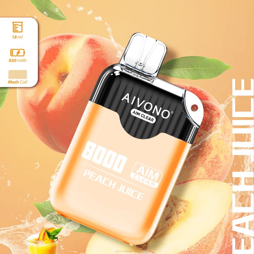 Aivono AIM CLEAR 8000 Peach Juice - T86D6203 Aivono Vape Price