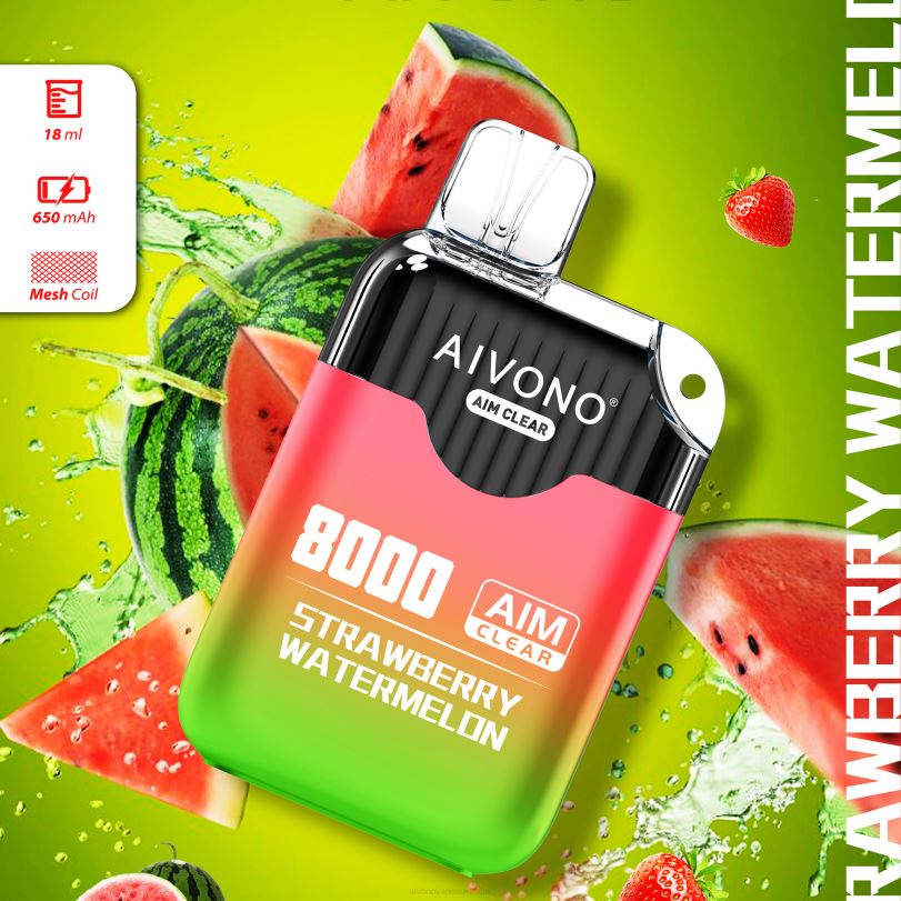 Aivono AIM CLEAR 8000 Strawberry Watermelon - T86D6208 Aivono Vape Australia