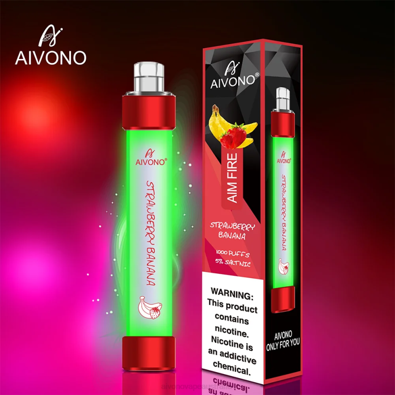 Aivono AIM FIRE 1000 Strawberry Banana - T86D6332 Aivono Vape Australia