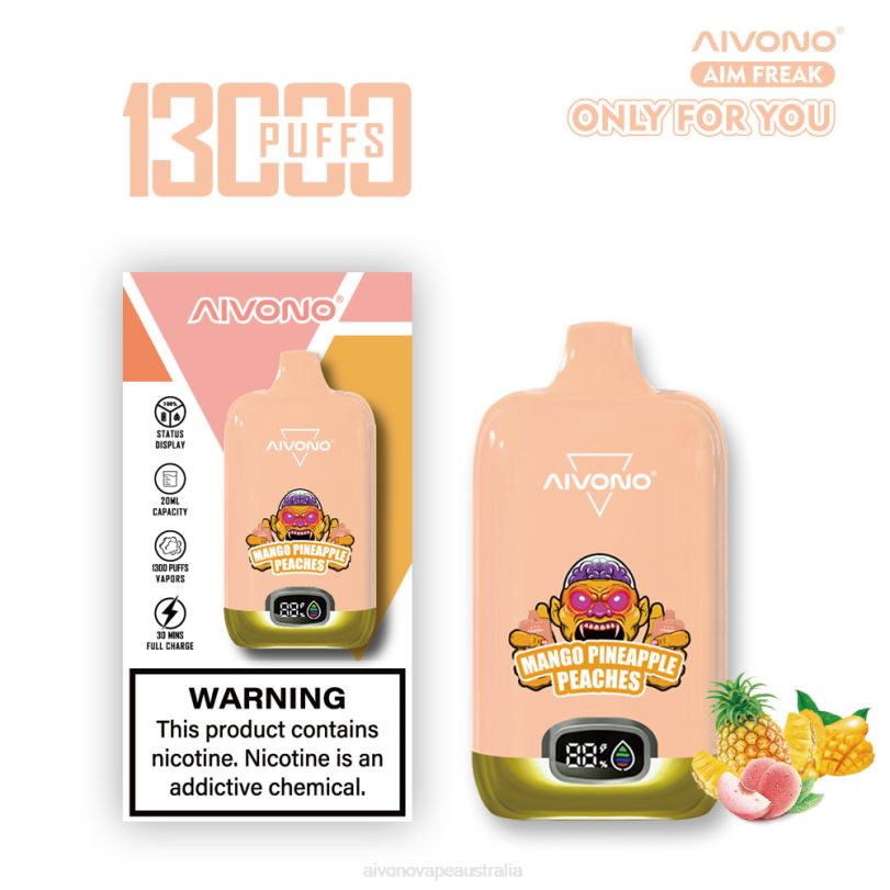 Aivono AIM FREAK 13000 Mango Pineapple Peaches - T86D6250 Aivono Vape Review