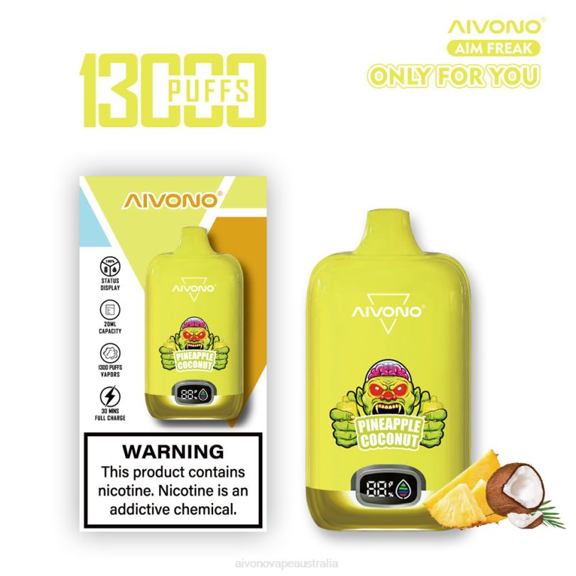 Aivono AIM FREAK 13000 Pineapple Coconut - T86D6248 Aivono Vape Australia