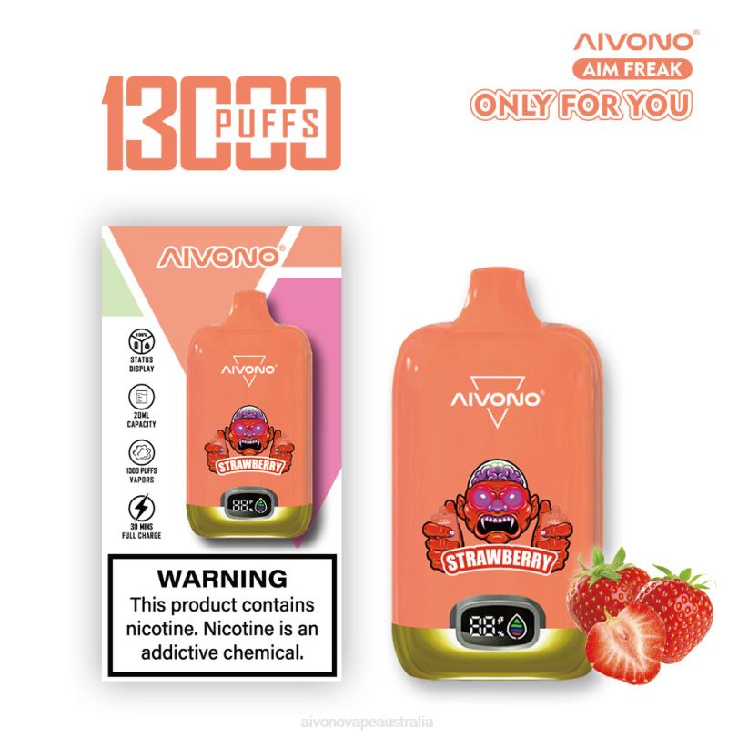Aivono AIM FREAK 13000 Strawberry - T86D6243 Aivono Vape Price
