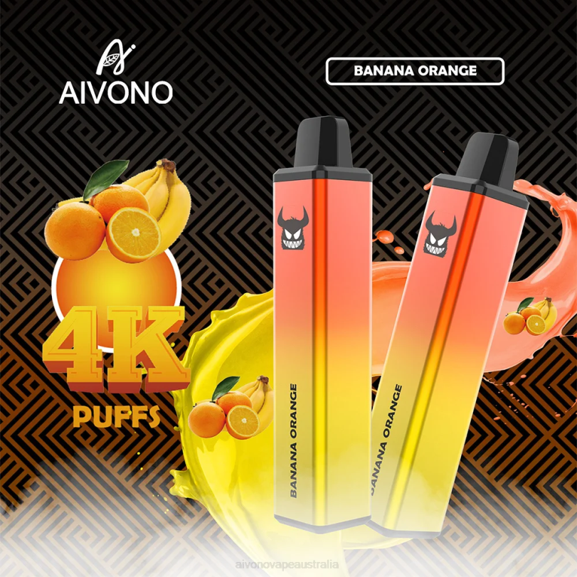 Aivono AIM FREAK 4000 Banana Orange - T86D6258 Aivono Vape Review