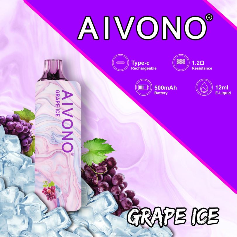 Aivono AIM GUN 7000 Grape Ice - T86D6102 Aivono Vape Review