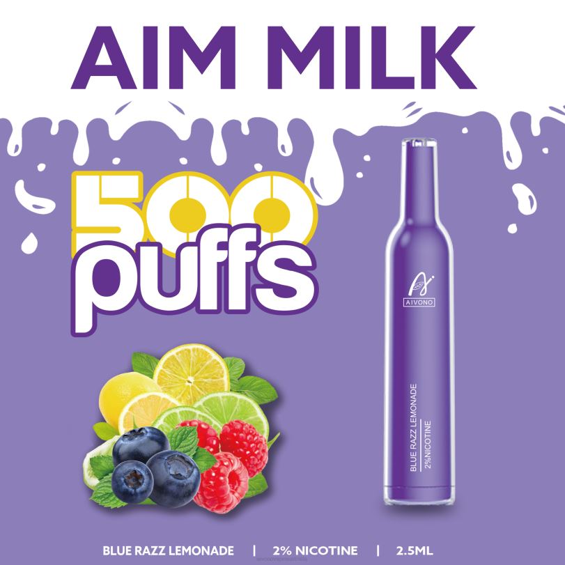 Aivono AIM MILK 500 Blue Razz Lemonade - T86D6264 Aivono Vape Australia