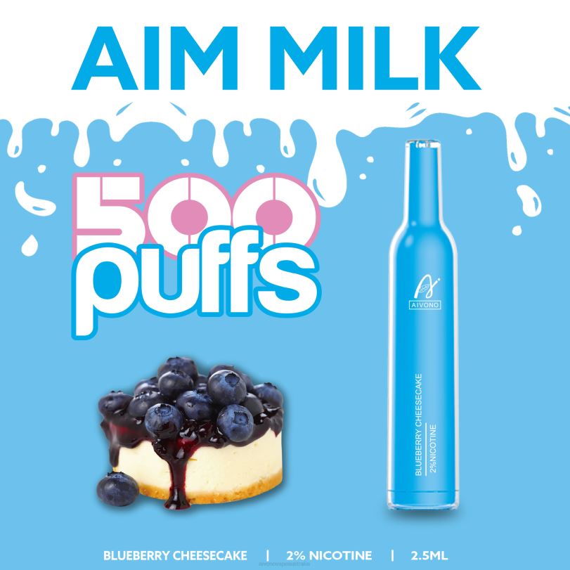 Aivono AIM MILK 500 Blueberry Cheese Cake - T86D6274 Aivono Vape Review