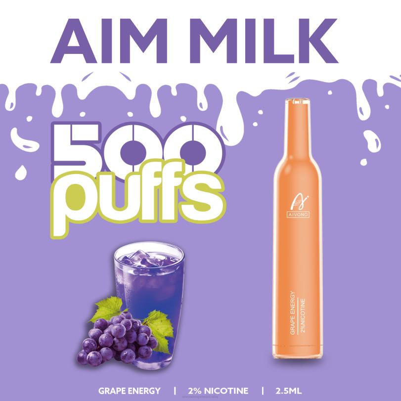 Aivono AIM MILK 500 Grape Energy - T86D6265 Aivono Puffs