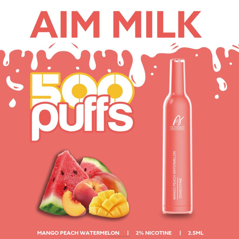 Aivono AIM MILK 500 Mango Peach Watermelon - T86D6268 Aivono Vape Australia