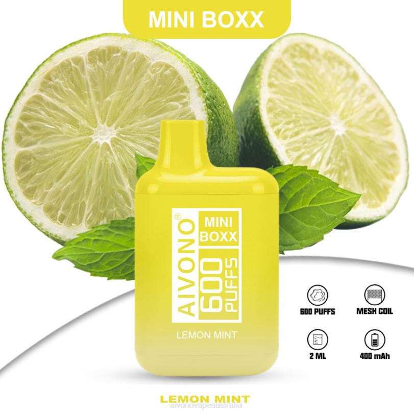 Aivono AIM MINI BOXX 600 Lemon Mint - T86D6233 Aivono Puffs