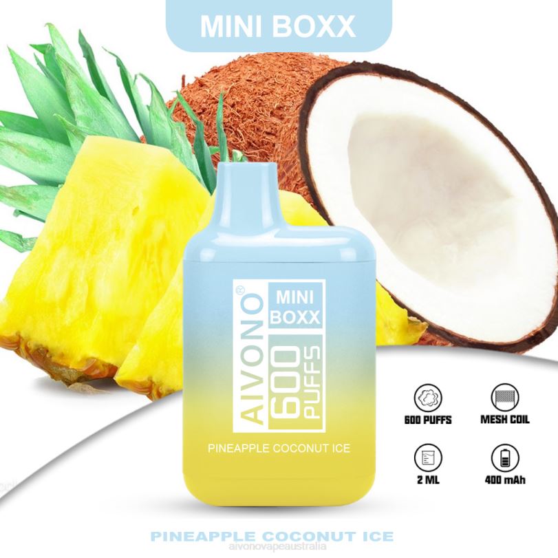 Aivono AIM MINI BOXX 600 Pineapple Coconut Ice - T86D6238 Aivono Vape Review