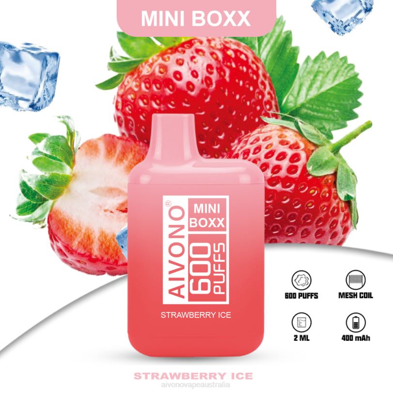 Aivono AIM MINI BOXX 600 Strawberry Ice - T86D6236 Aivono Vape Australia