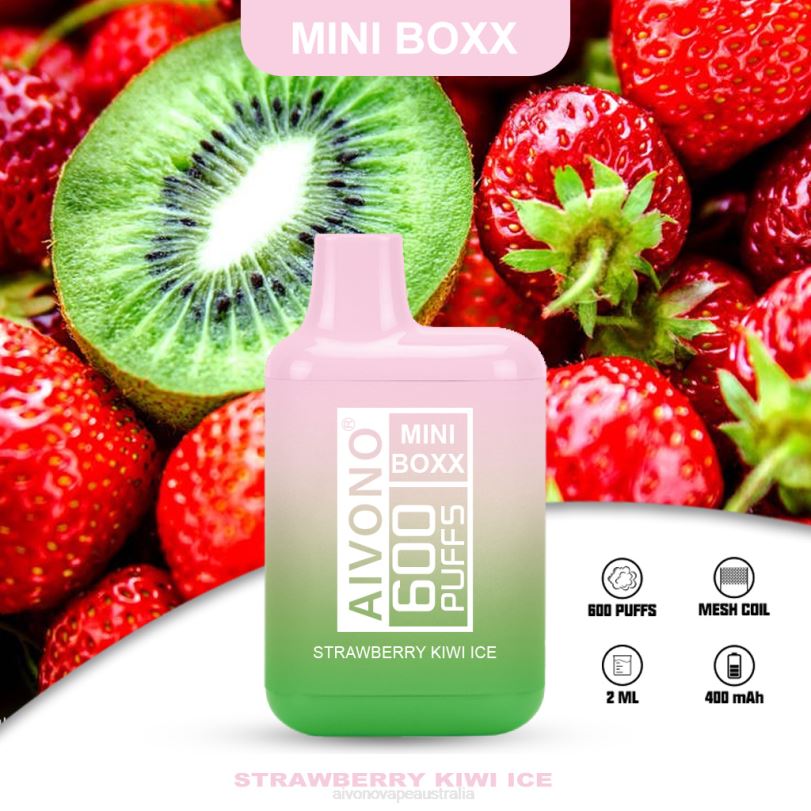 Aivono AIM MINI BOXX 600 Strawberry Kiwi Ice - T86D6234 Aivono Vape Review