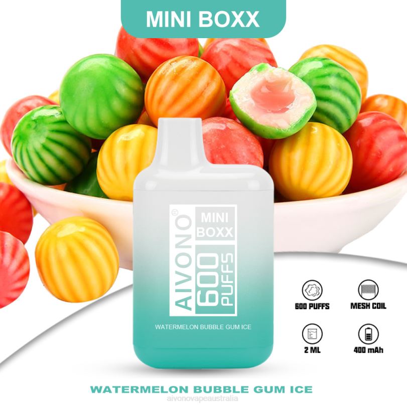 Aivono AIM MINI BOXX 600 Watermelon Bubble Gum Ice - T86D6235 Aivono Vape Price