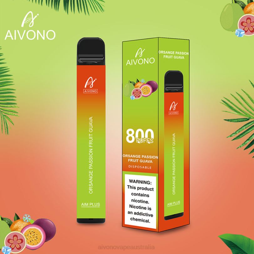 Aivono AIM PLUS 800 Orange Passion Fruit Guava - T86D6189 Aivono Puffs