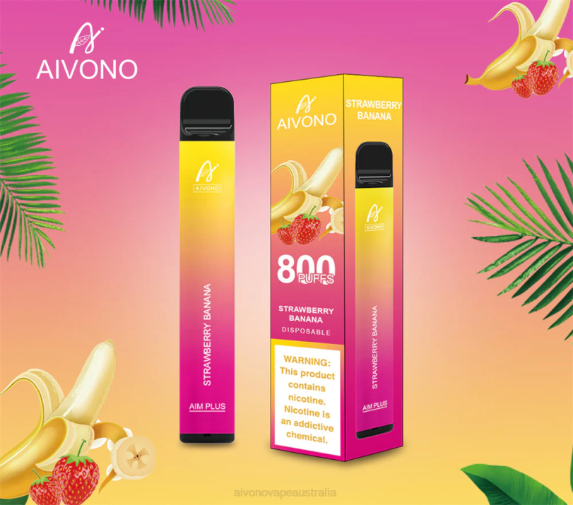 Aivono AIM PLUS 800 Strawberry Banana - T86D6192 Aivono Vape Australia