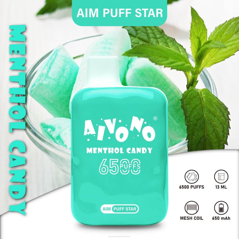 Aivono AIM PUFF STAR 6500 Menthol Candy - T86D6295 Aivono Vape Price