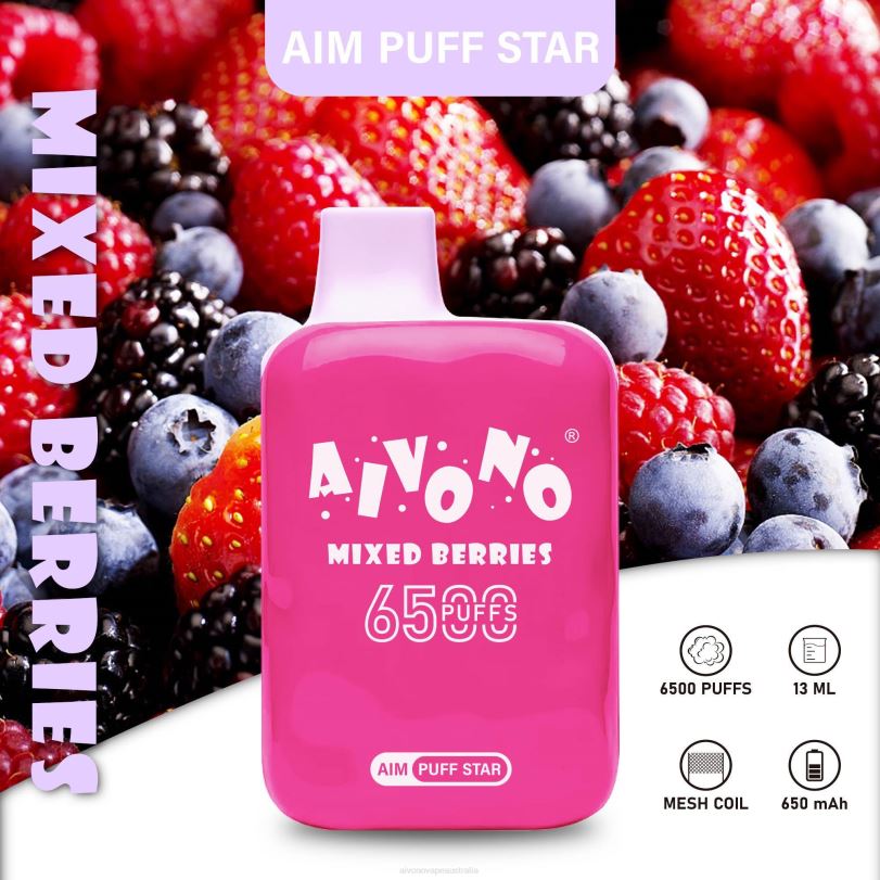 Aivono AIM PUFF STAR 6500 Mixed Berries - T86D6290 Aivono Vape Review