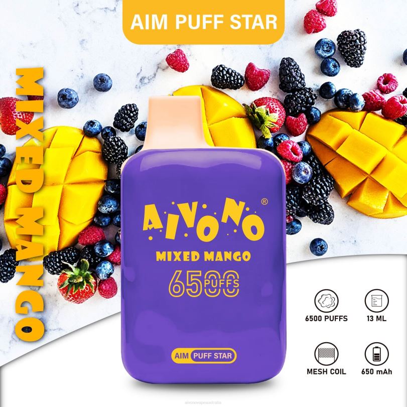 Aivono AIM PUFF STAR 6500 Mixed Mango - T86D6296 Aivono Vape Australia
