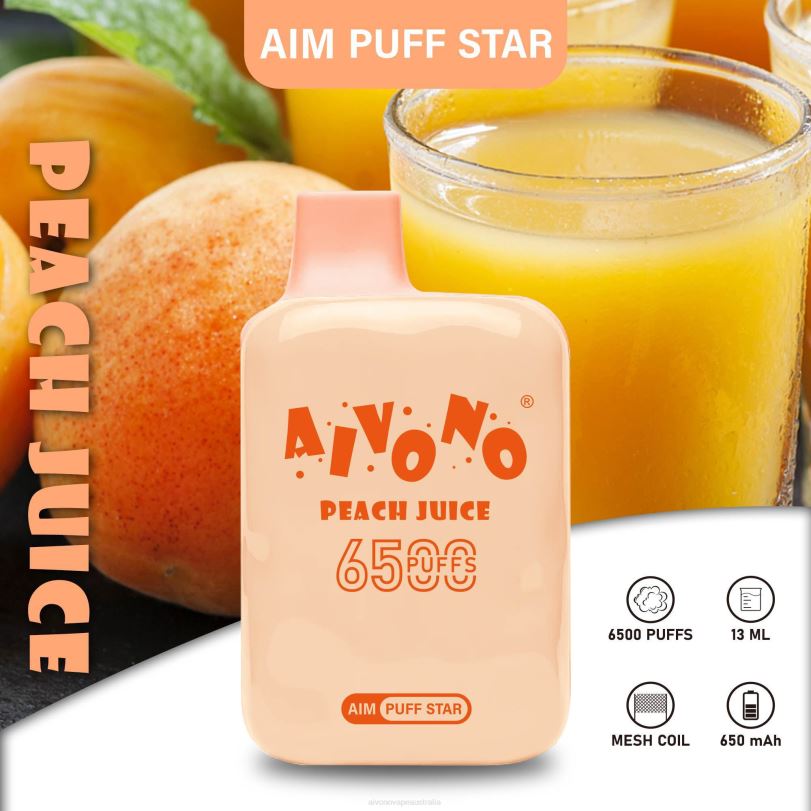 Aivono AIM PUFF STAR 6500 Peach Juice - T86D6289 Aivono Puffs