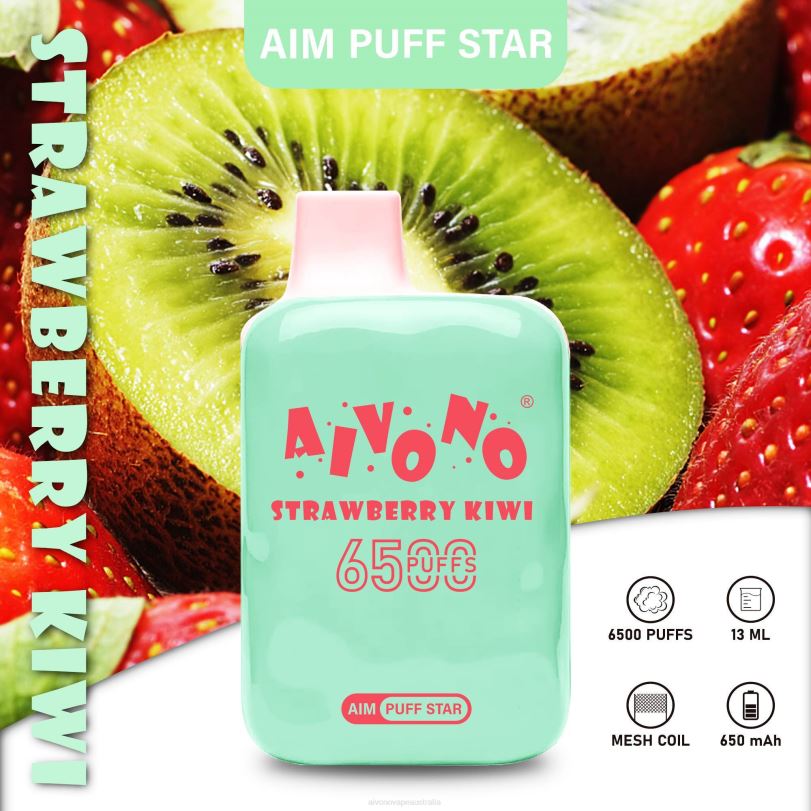 Aivono AIM PUFF STAR 6500 Strawberry Kiwi - T86D6294 Aivono Vape Review