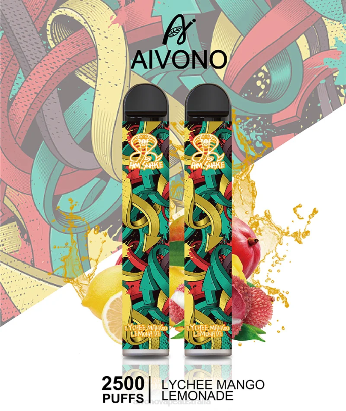 Aivono AIM SNAKE 2500 Lychee Mango Lemonade - T86D6308 Aivono Vape Australia