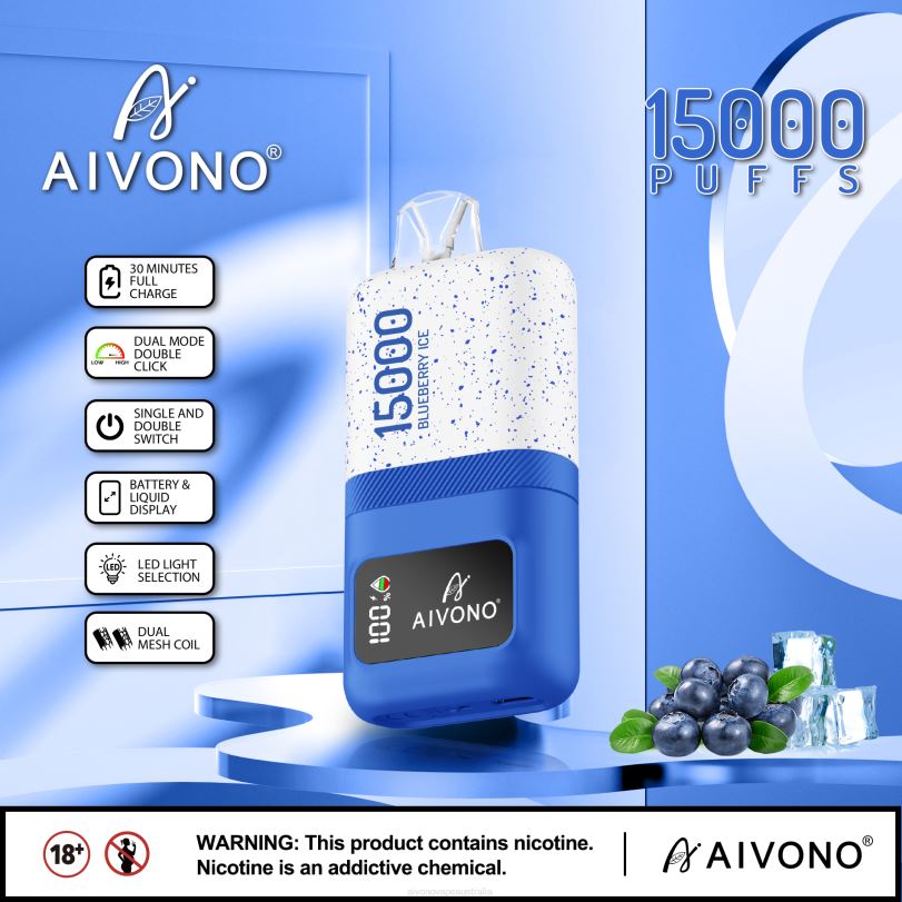 Aivono AIM magic 15000 Blueberry Ice - T86D668 Aivono Vape Australia