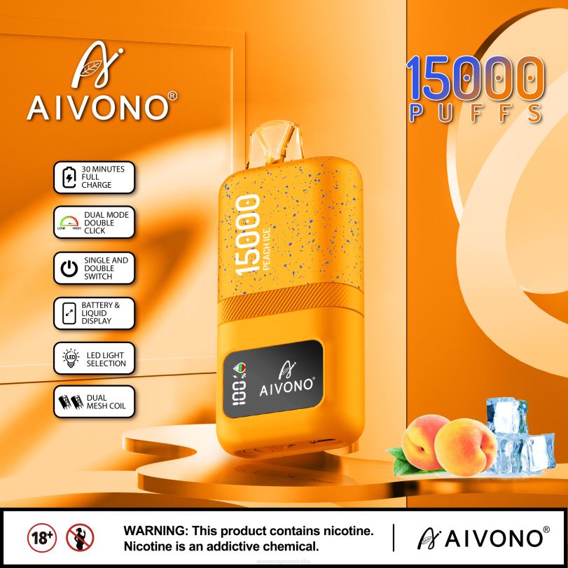 Aivono AIM magic 15000 Peach Ice - T86D659 Aivono Vape Price