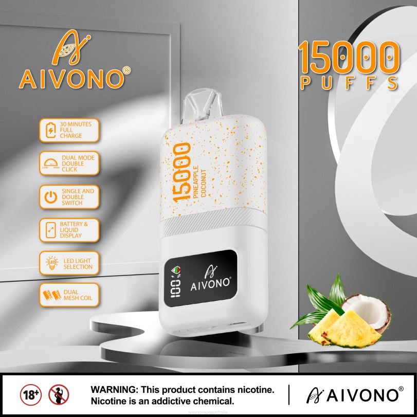 Aivono AIM magic 15000 Pineapple Coconut - T86D672 Aivono Vape Australia