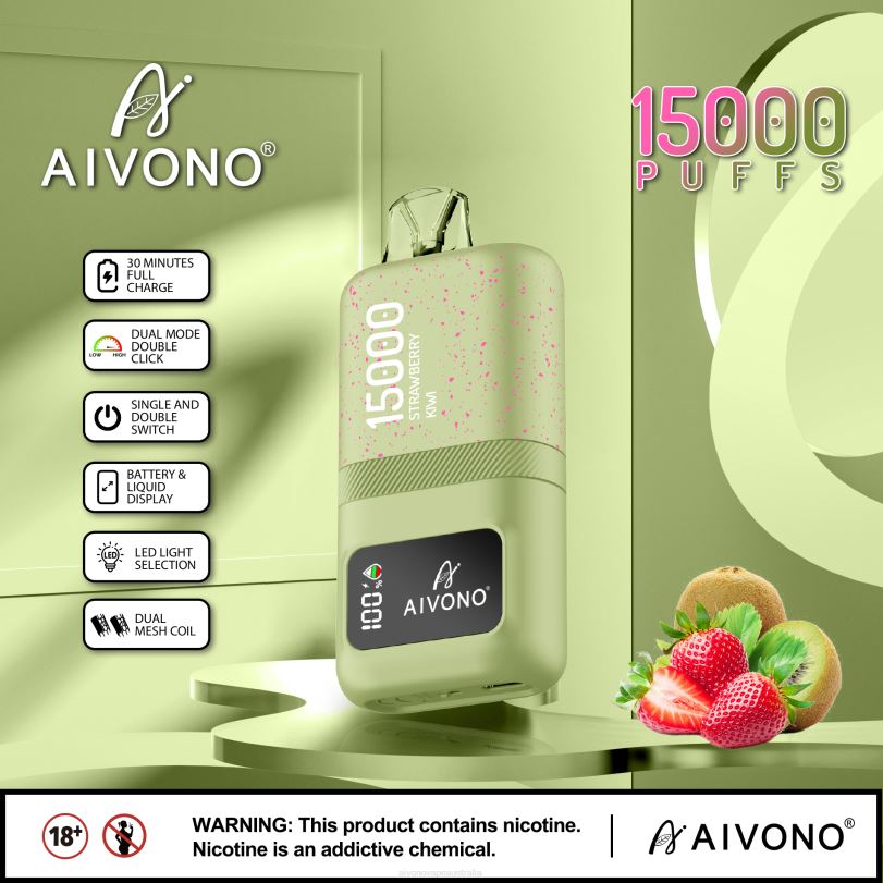Aivono AIM magic 15000 Strawberry Kiwi - T86D663 Aivono Vape Price