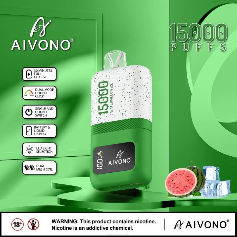 Aivono AIM magic 15000 Watermelon Ice - T86D670 Aivono Vape Review