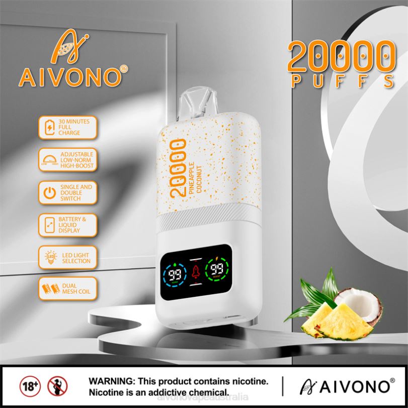Aivono AIM magic 20000 Pineapple Coconut Ice - T86D676 Aivono Vape Australia