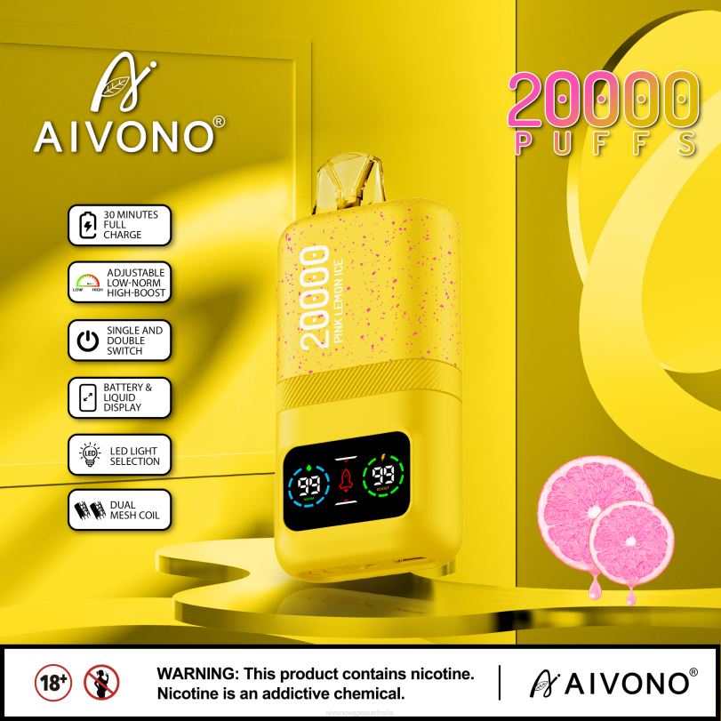 Aivono AIM magic 20000 Pink Lemon Ice - T86D683 Aivono Vape Price