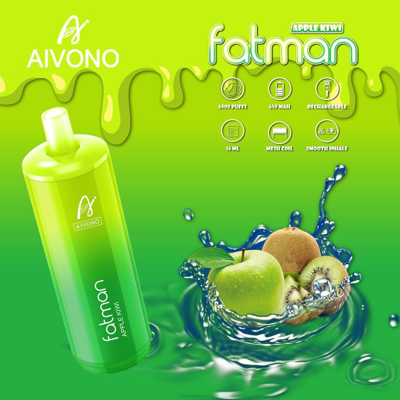 Aivono FATMAN 6800 Apple Kiwi - T86D631 Aivono Vape Price