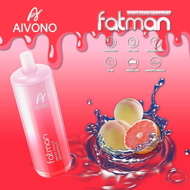Aivono FATMAN 6800 Grapefruit - T86D625 Aivono Puffs