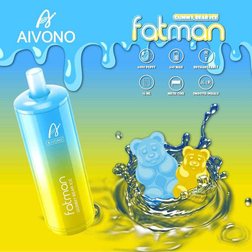 Aivono FATMAN 6800 Gummy Bear Ice - T86D632 Aivono Vape Australia