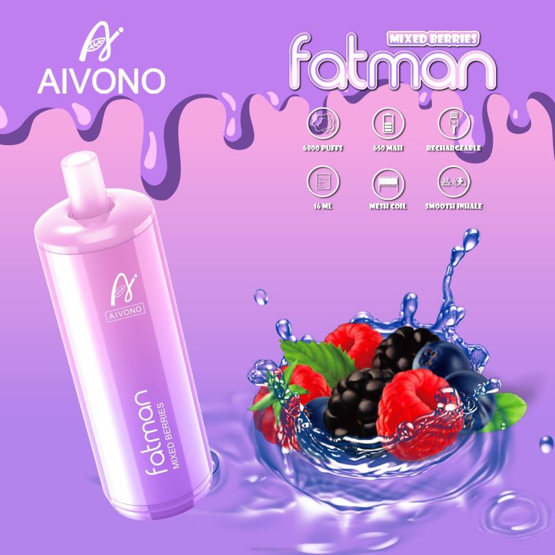 Aivono FATMAN 6800 Mixed Berries - T86D627 Aivono Vape Price
