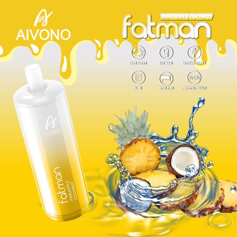 Aivono FATMAN 6800 Pineapple Coconut - T86D629 Aivono Puffs
