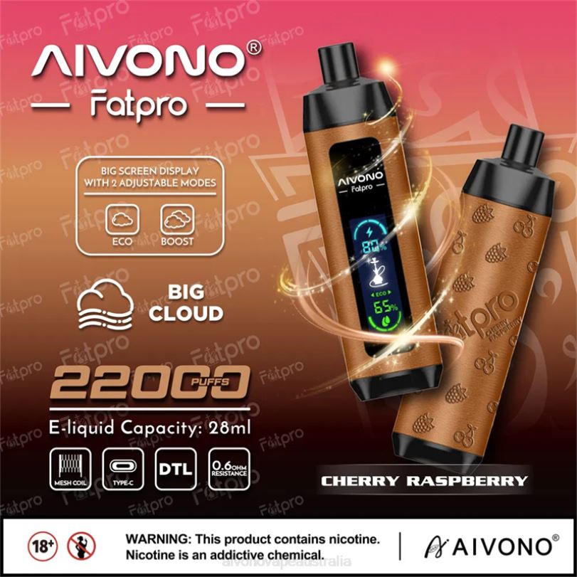 Aivono Fatpro 22000 Cherry Raspberry - T86D64 Aivono Vape Australia