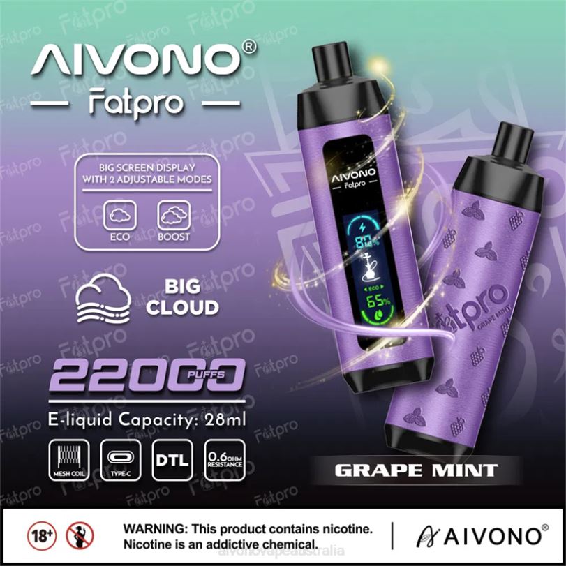 Aivono Fatpro 22000 Grape Mint - T86D62 Aivono Vape Review