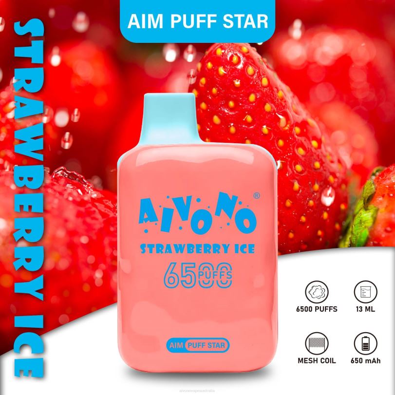 Aivono AIM PUFF STAR 6500 Strawberry Ice - T86D6288 Aivono Vape Australia